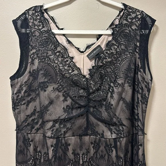 Lane Bryant Black Lace Overlay Dress - Picture 2 of 6